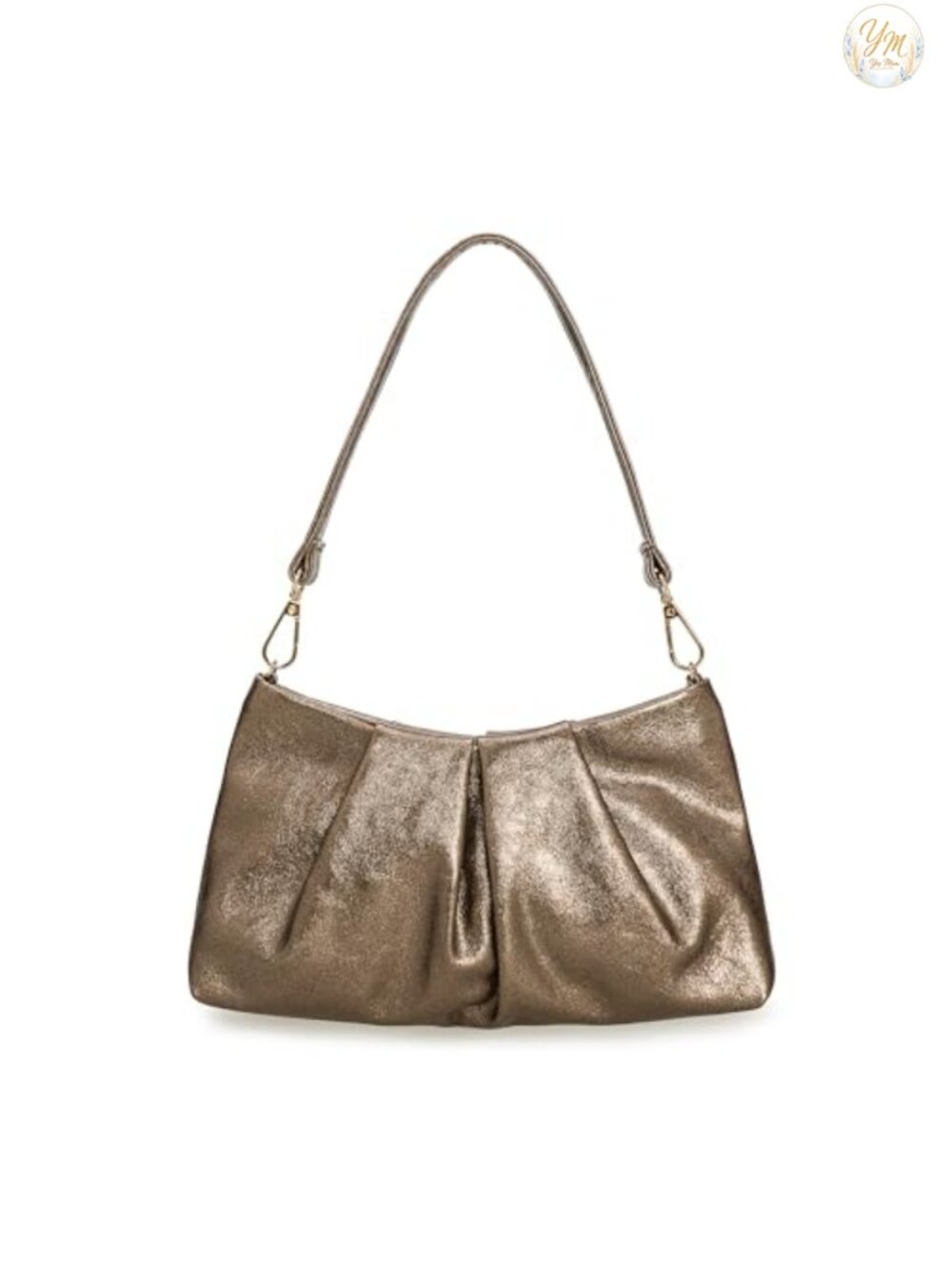 Pleated PU Leather Clutch Purse Formal Evening Bag for Wedding Prom